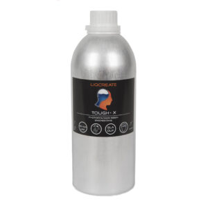 Tough-X Durable opaque black photopolymer resin. Tough-X can be 3D-pinted on open DLP and MSLA 3D-printers