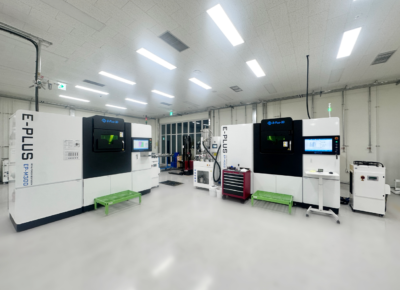 Dual laser SLA 3D printer producing large industrial prototype