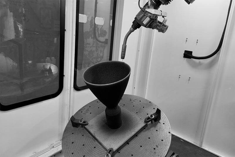 Wire Arc Additive Manufacturing process for large metal part production